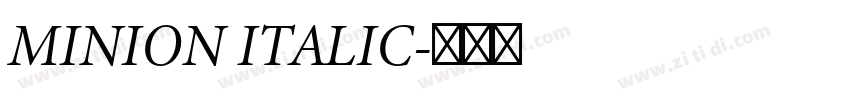 MINION ITALIC字体转换 MINION ITALIC字体转换
